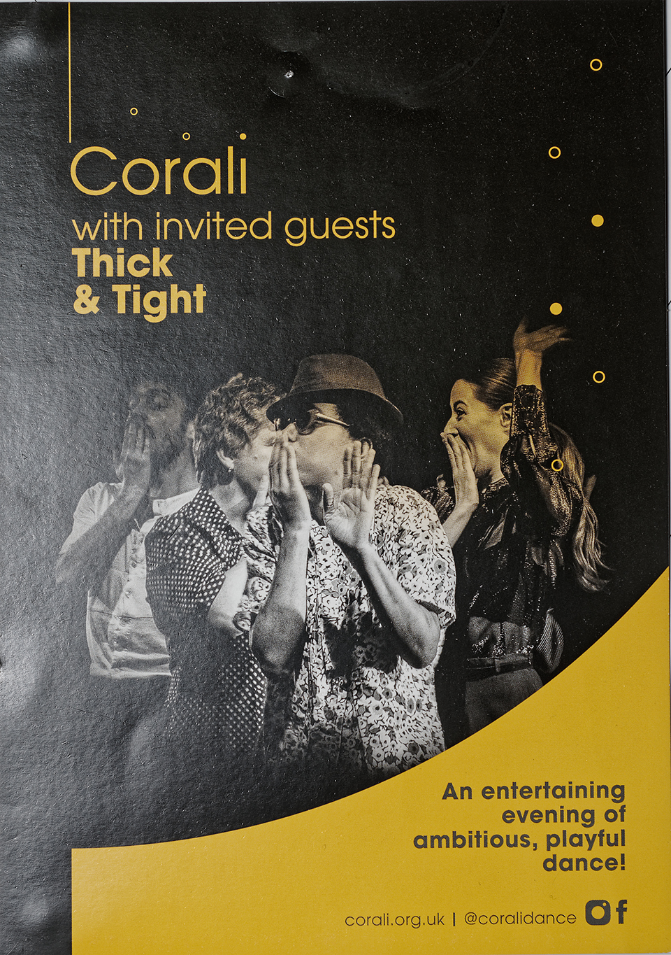 Front of flyer for Corali Curates 2015